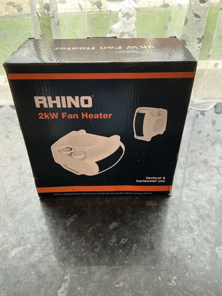 RHINO 2kW Fan Heater – New in Box £4.00