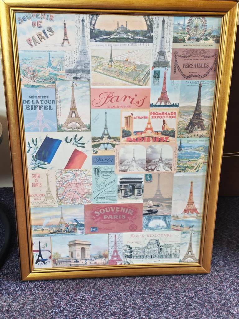Gold Framed Paris Picture/Collage