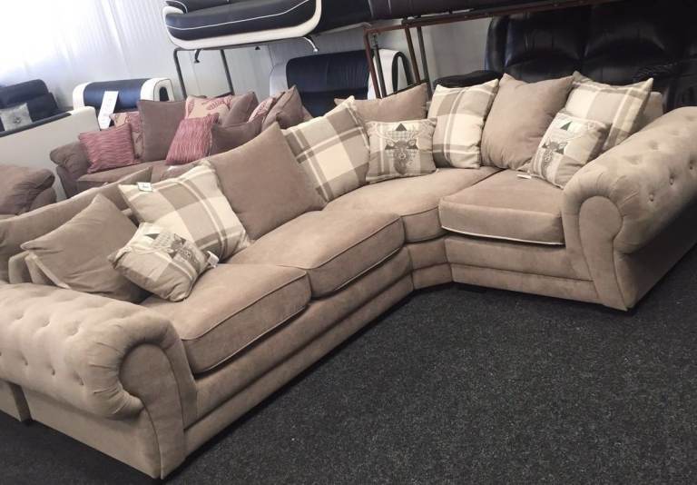 Verona Corner Sofa Set – Deep Cushions | Modern Plush Feel 🔥 **