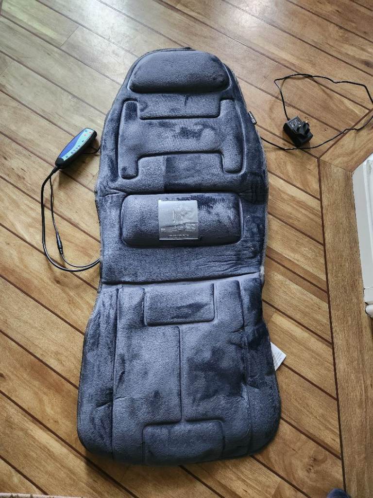 Grey Massage Seat Cushion with Heat Function – Good Condition