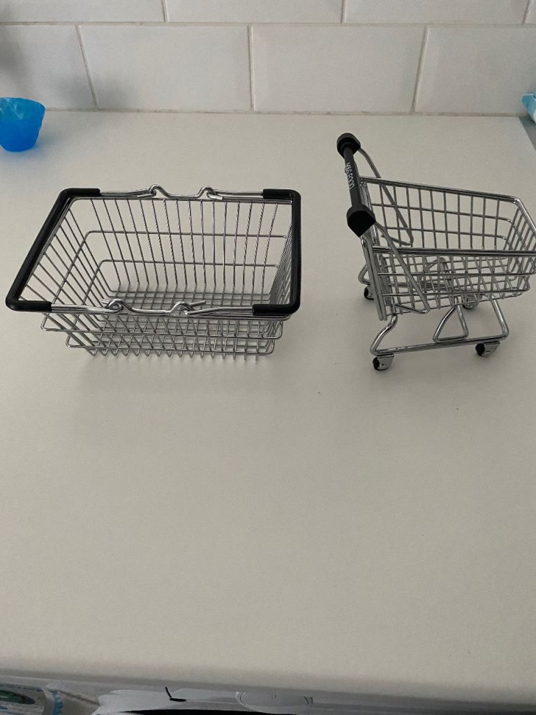 Marks and Spencer basket and trolley 