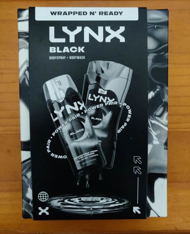 Wrapped N' Ready Lynx Black Body Spray & Body Wash Gift Set 2 Piece