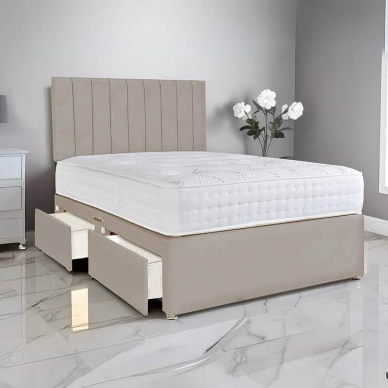 >>>>🚛Order Now 😘DIVAN 4FT6 Double Bed Base with Mattress & Storage Drawers 💥15% OFF❤️COD🚚