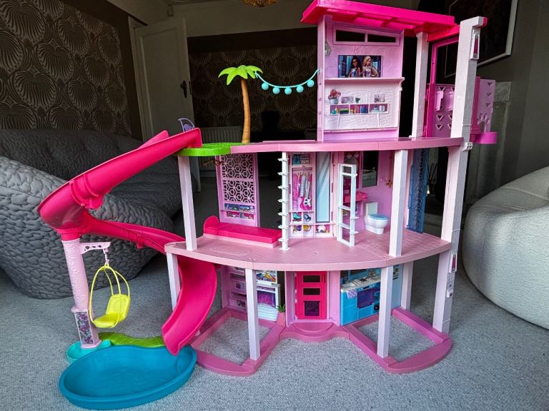 Barbie Dream house Playset with Furniture, Dolls, and Accessories