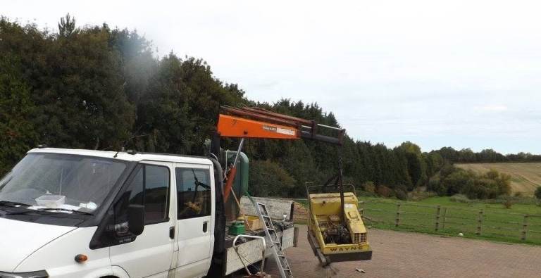 anted ford transit with crane up to £5000