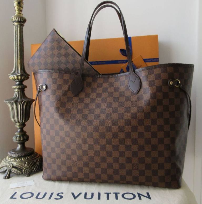 NEW Louis Vuitton Neverfull GM Damier Ebene Tote Bag 