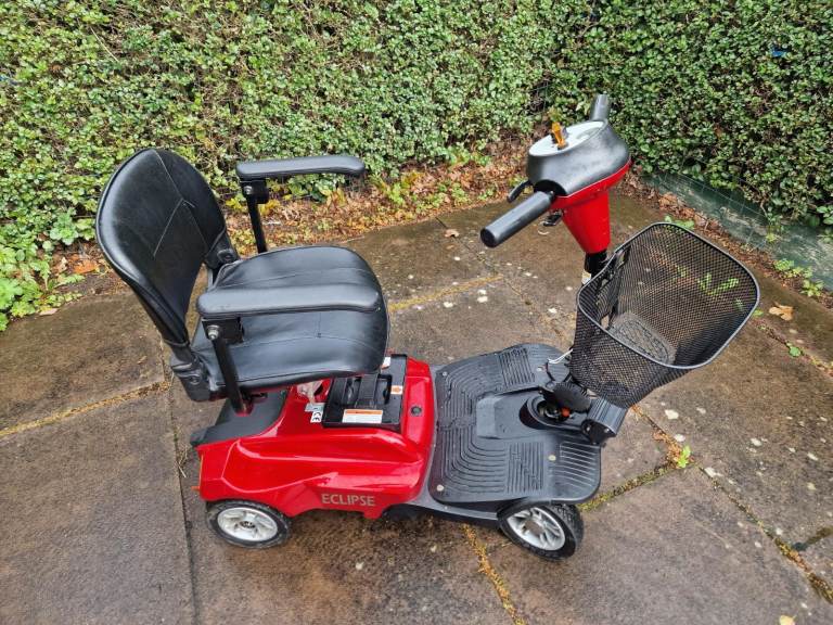 CareCo Eclipse Lightweight Red Mobility Scooter with LSD Front Light