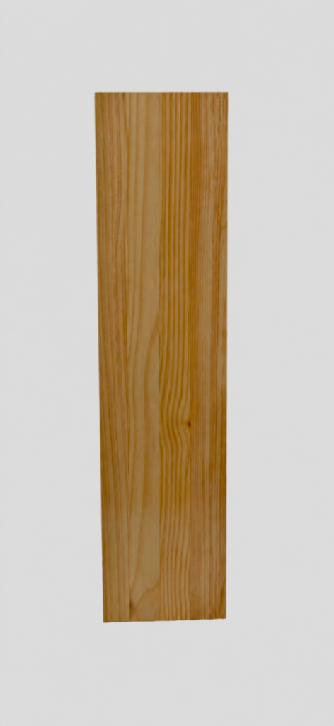 1190 x 300 x 15 mm Shelf Board, Solid Pine Wood, Natural Sanded