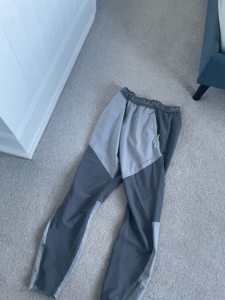 MONTERRAIN Men's Active Trousers - Grey, Size S/H