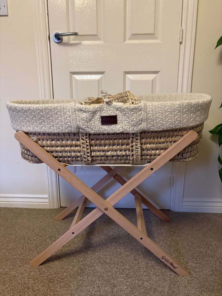 Little Green Moses basket 
