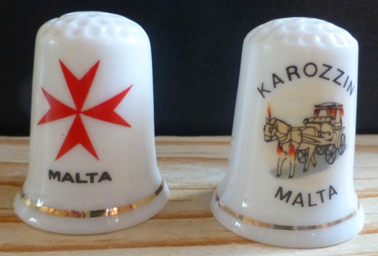 2 thimbles from Malta