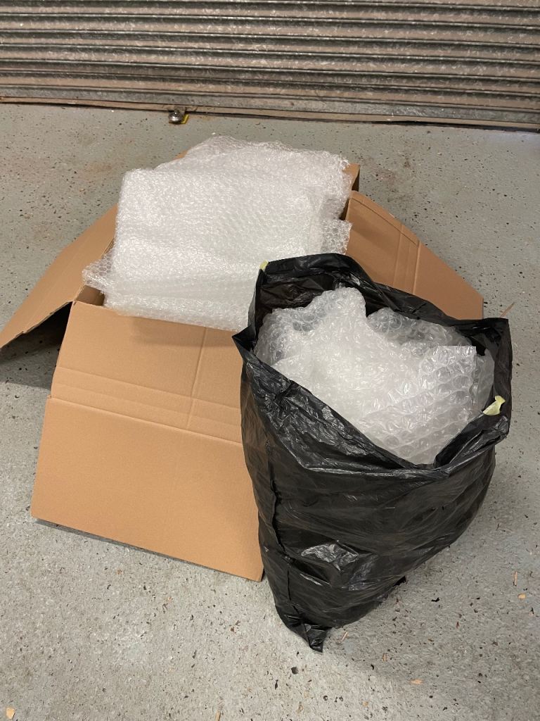 Bubble wrap, assorted lengths and sizes. NORWICH