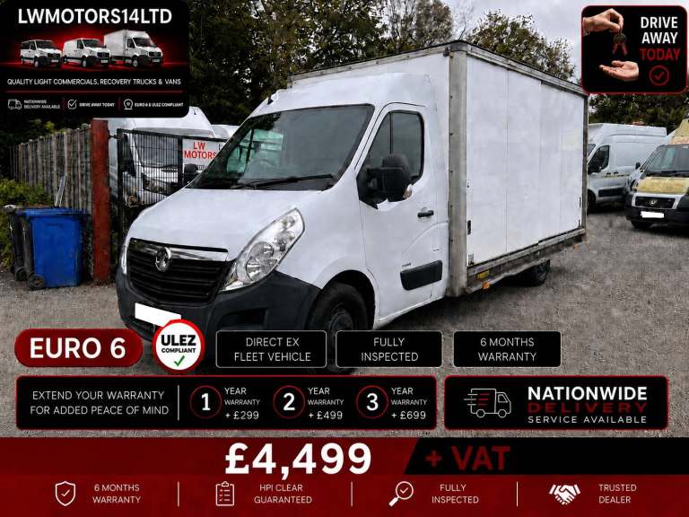 VAUXHALL MOVANO 2.3 CDTI F3500 LWB 13FT6 LONG LOW LOADER PLATFORM 2019 69 REG