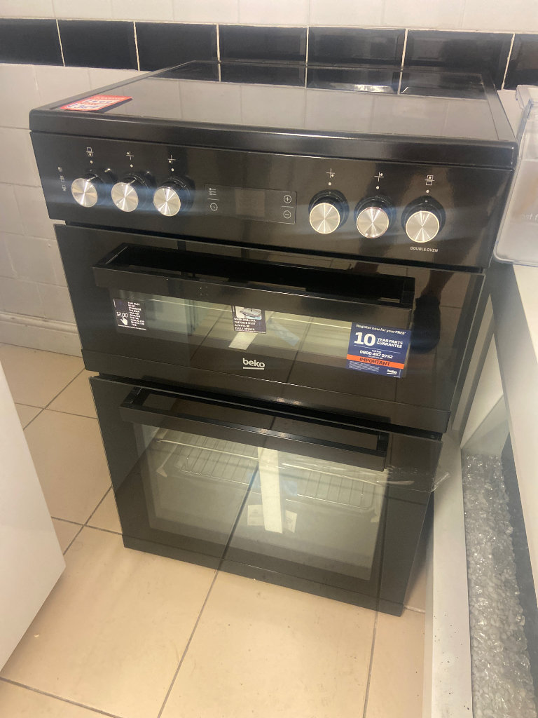 😃New😃RRP £469!! Beko Ex Display 60cm Electric Cooker - Black 