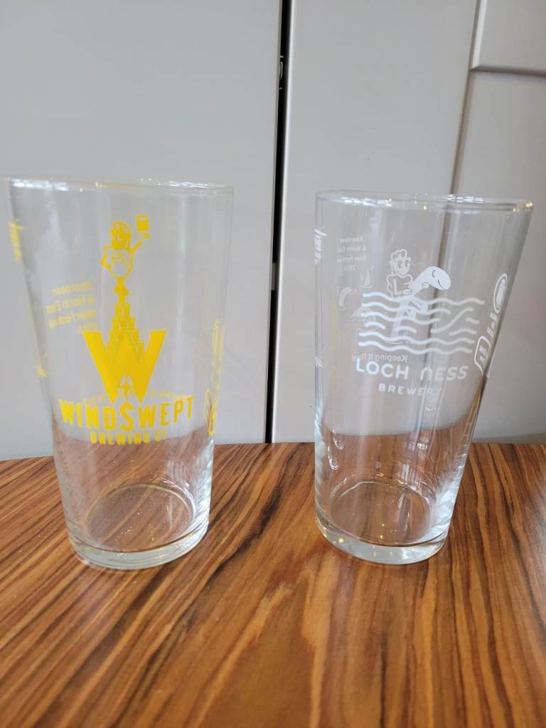 Aberdeen and North East Beer Festival pint glasses x 2