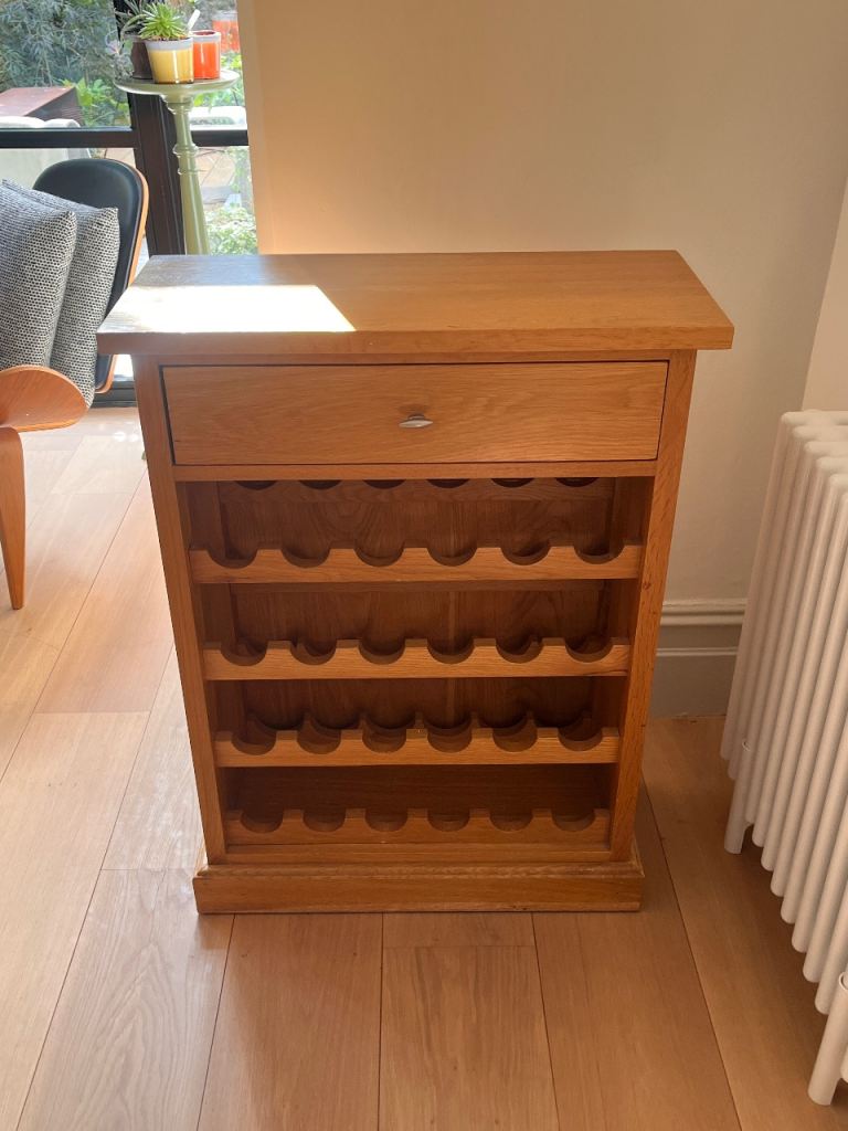 Oak Wine rack and drawer 