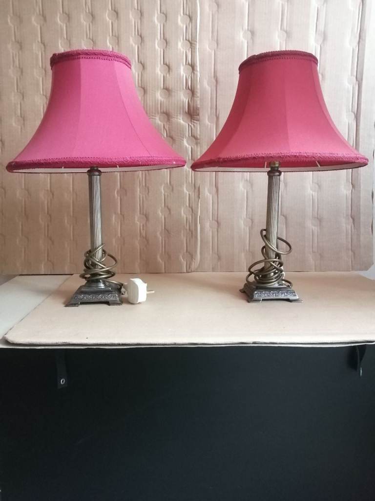 Brass Table lamp X2 Height 49cm