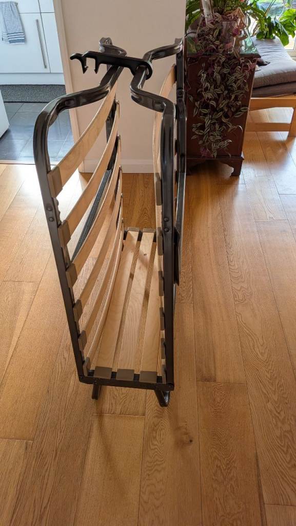 Folding single guest bed and mattress