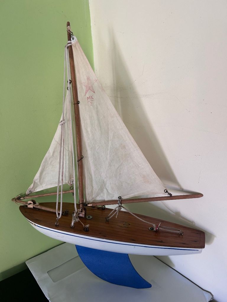 15 inch vintage sailing yacht