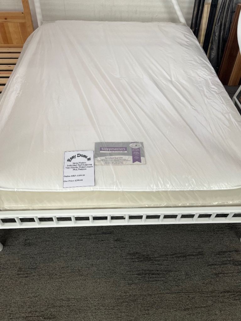 Sleep Master Individual Pocket Sprung Visco Elastic Memory Foam 4ft 6 Double Mattress New & Bagged