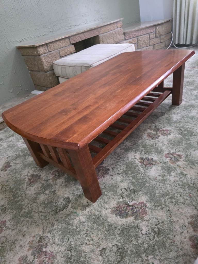 Solid wood coffee table