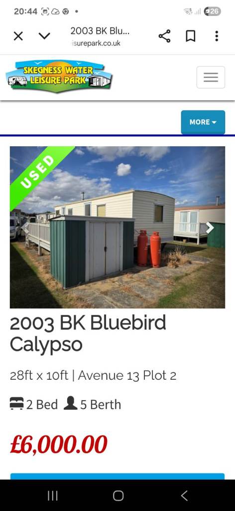 2003 BK bluebird calypso 2 bed.