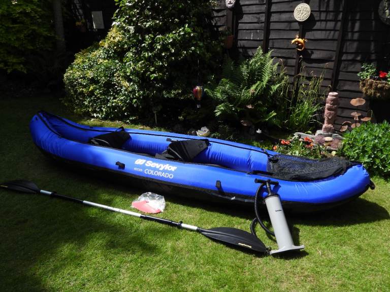Sevylor Colorado Inflatable Canoe, 2 Person Folding Kayak