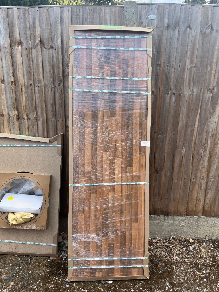 New Internal Wooden Door - Brown, Unused
