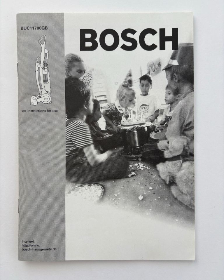 Bosch Upright Vacuum Cleaner 1700W motor works but brush roller doesn't rotate - spares/repair      