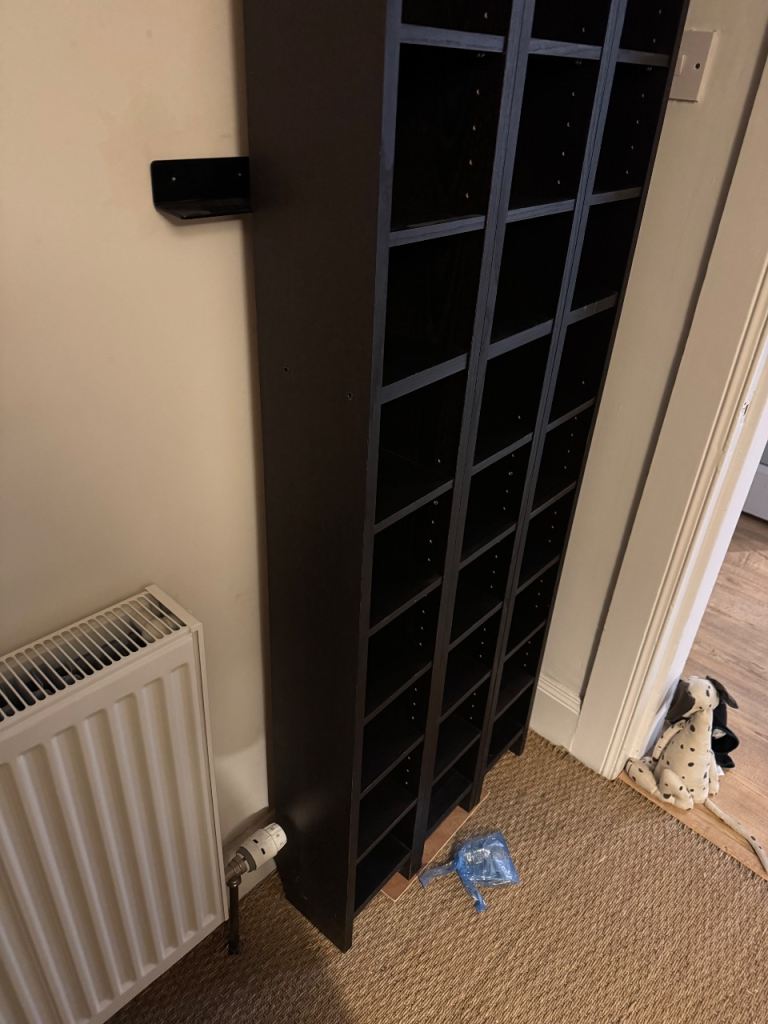 Ikea CD rack / shelving black ash