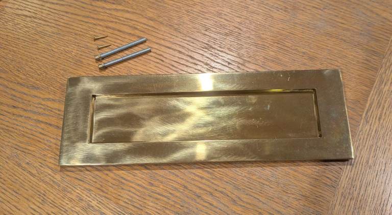 Extra large brass letterbox 