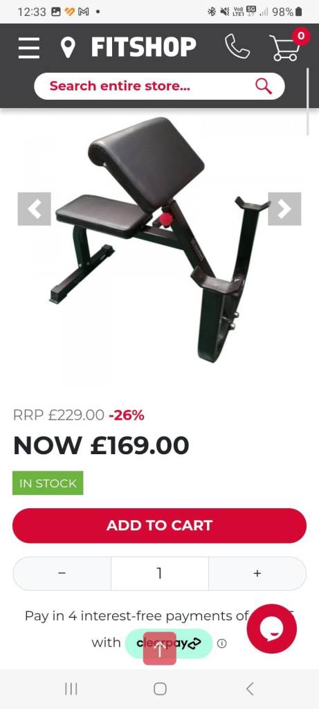 BODYMAX ARM CURL PREACHER BENCH