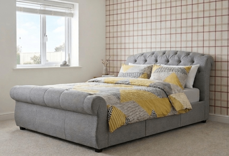 Double Sleigh Next Bed and Simba Mattress 