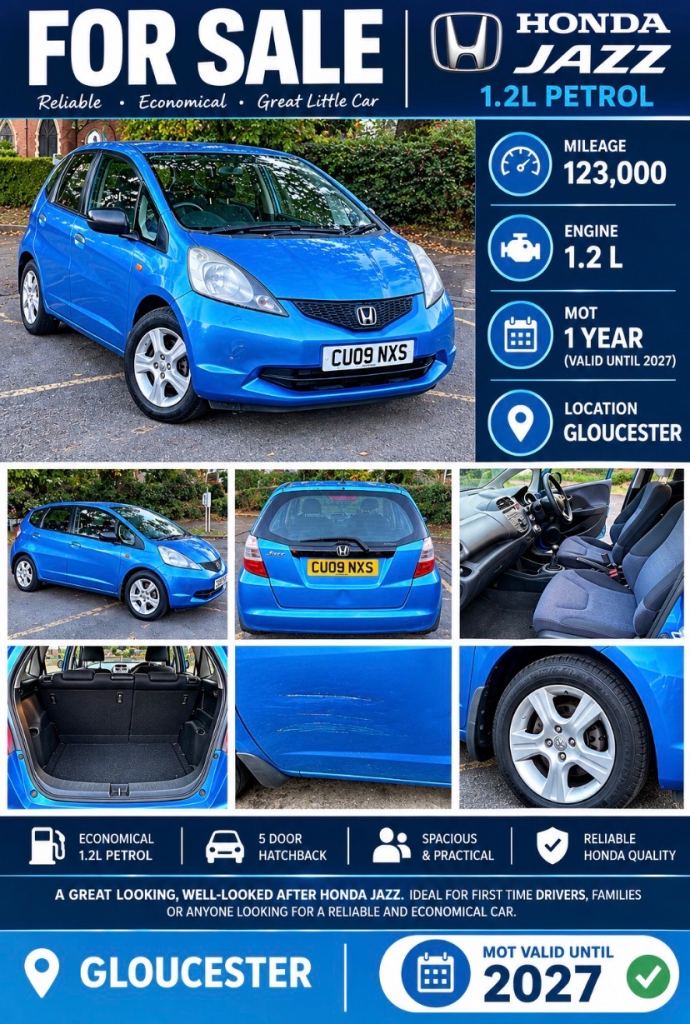 Honda, JAZZ, Hatchback, 2009, Manual, 1198 (cc), 5 doors