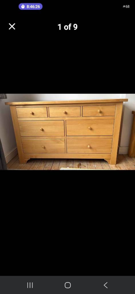  🌲 Solid Pine Chest of Drawers – 7 Drawer Storage 🌲 Beautiful solid pine chest of drawers, clean 
