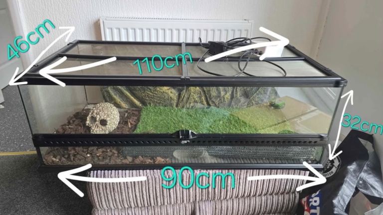 Leopard Gecko & 3ft Exo Terra Vivarium