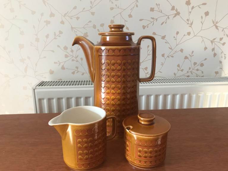 Vintage Hornsea Saffron Ceramic Coffee Pot Set