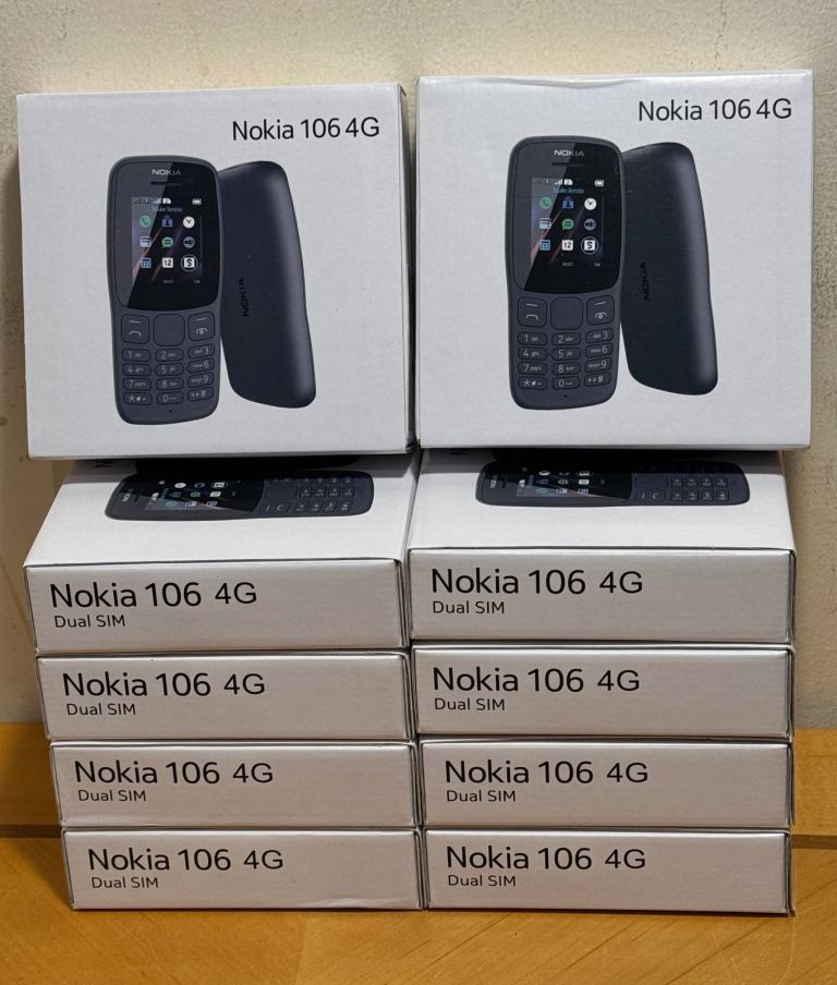 JOB LOT OF 10 BRAND NEW UNLOCKED SEALED NOKIA 106 DUAL SIM MODEL TA-1114 DS BLACK 2018 ÉDITION