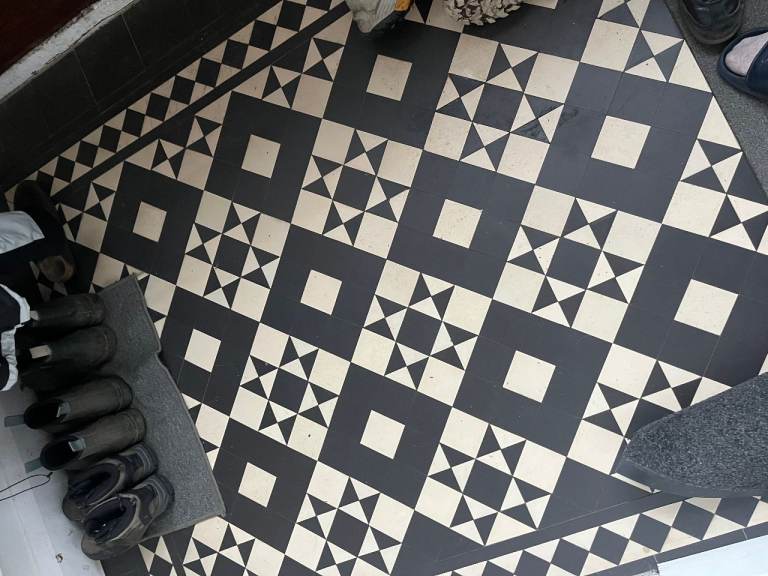Victorian geometric floor tiles