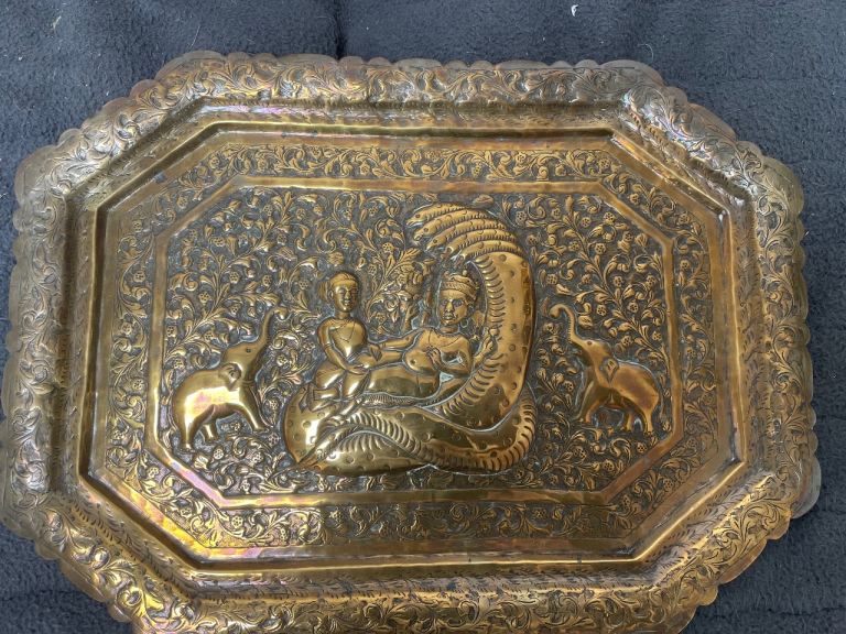 Brass Indian charger plate