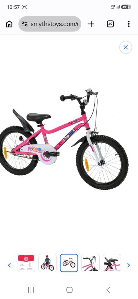 Girls 18 Inch Bike - Pink