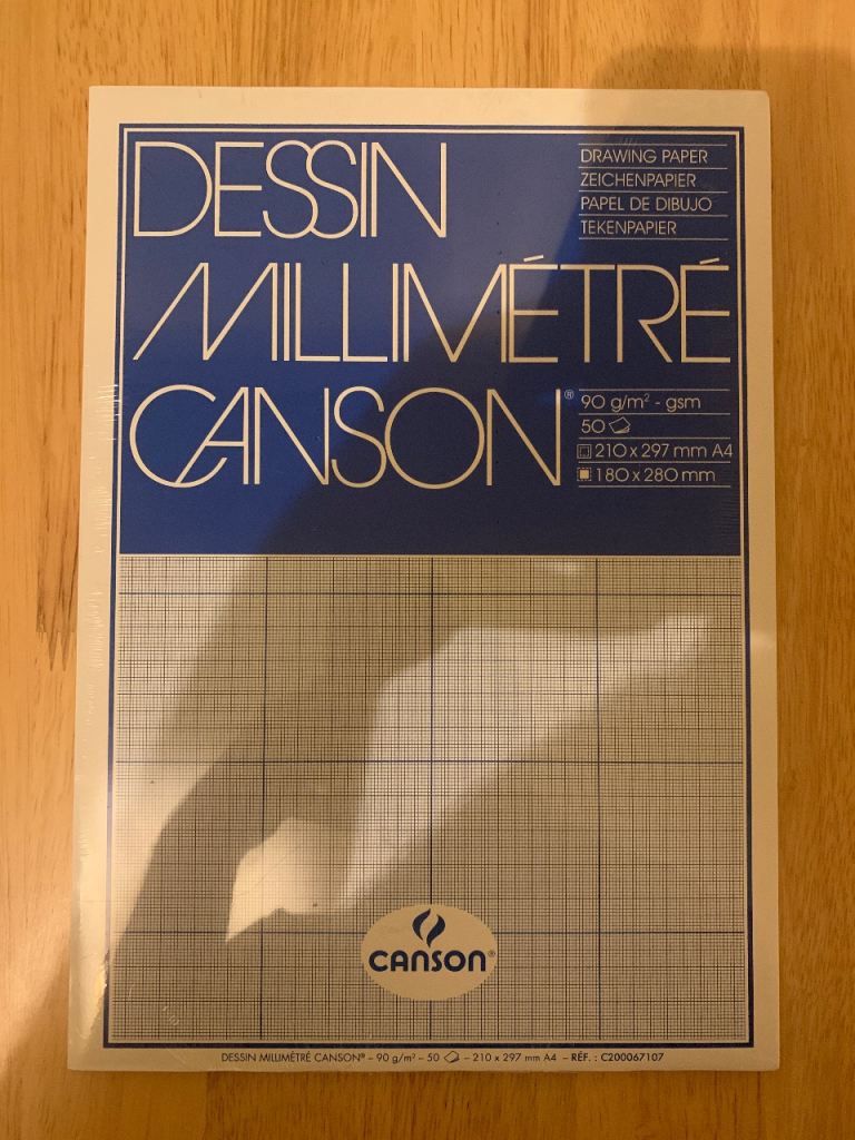 Canson Millimetre Graph Drawing Paper – A4, New