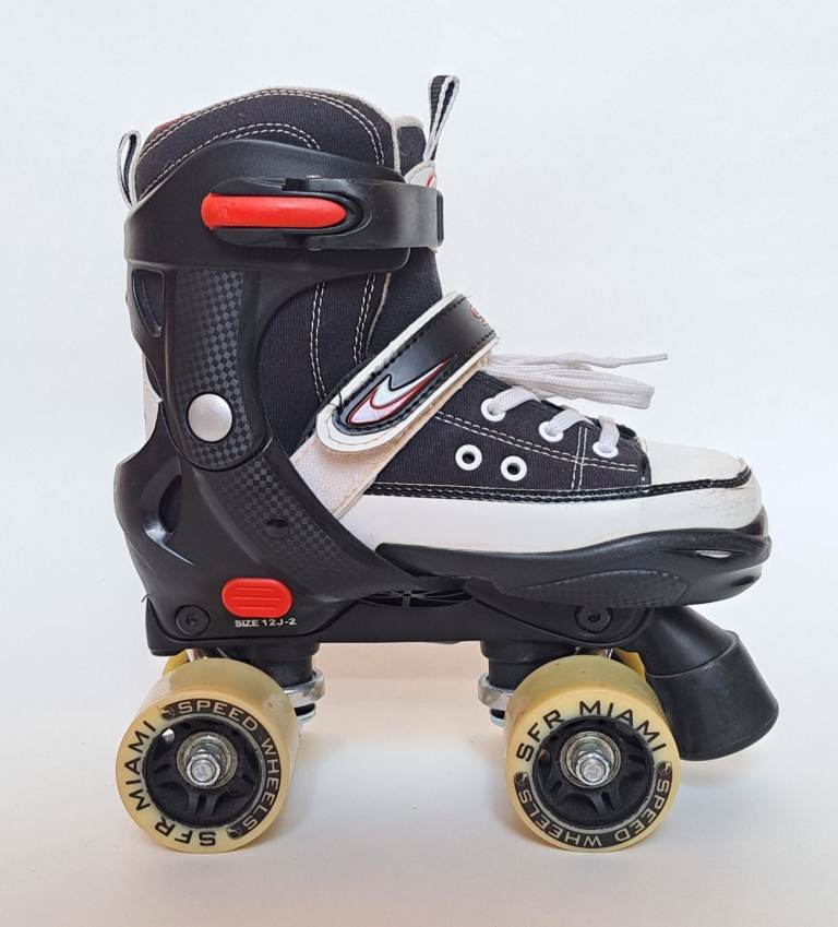 SFR Miami Adjustable Quad Skates - Black, Size 12J - 2UK Good Condition