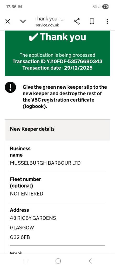 AS03 MAR Private Number Plate – Application Successful