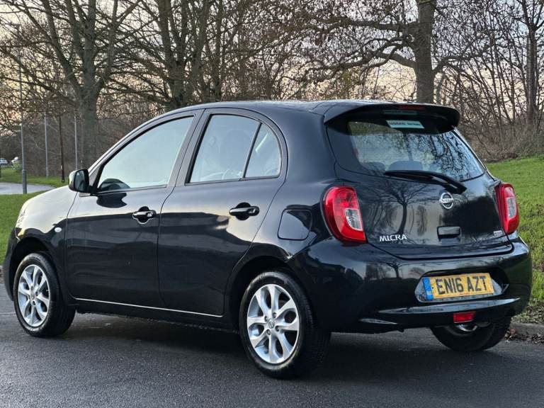 NISSAN MICRA ACENTA 2016 1.2 PETROL 5DR FULL SERVICE HISTORY TWO KEYS BLACK MANUAL 49,000 MILEAGE
