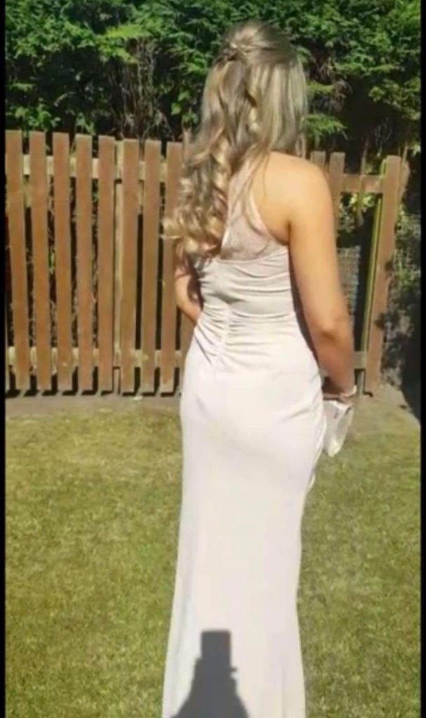 Size 10 prom/bridesmaid dress pink/nude 