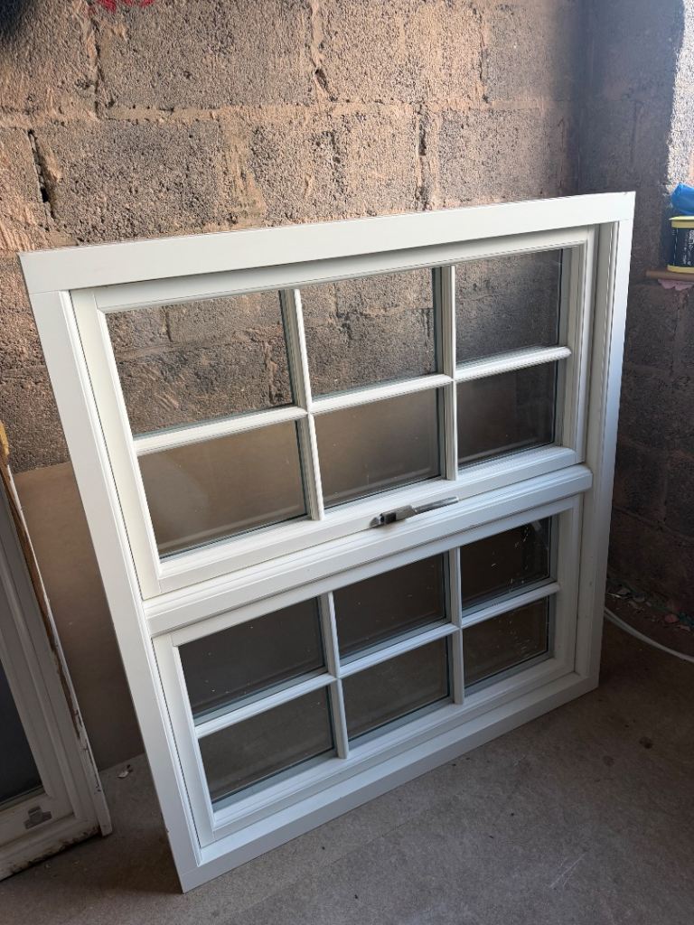 Rationel White Wooden Glazed Window 1100mm W x 1200mm H