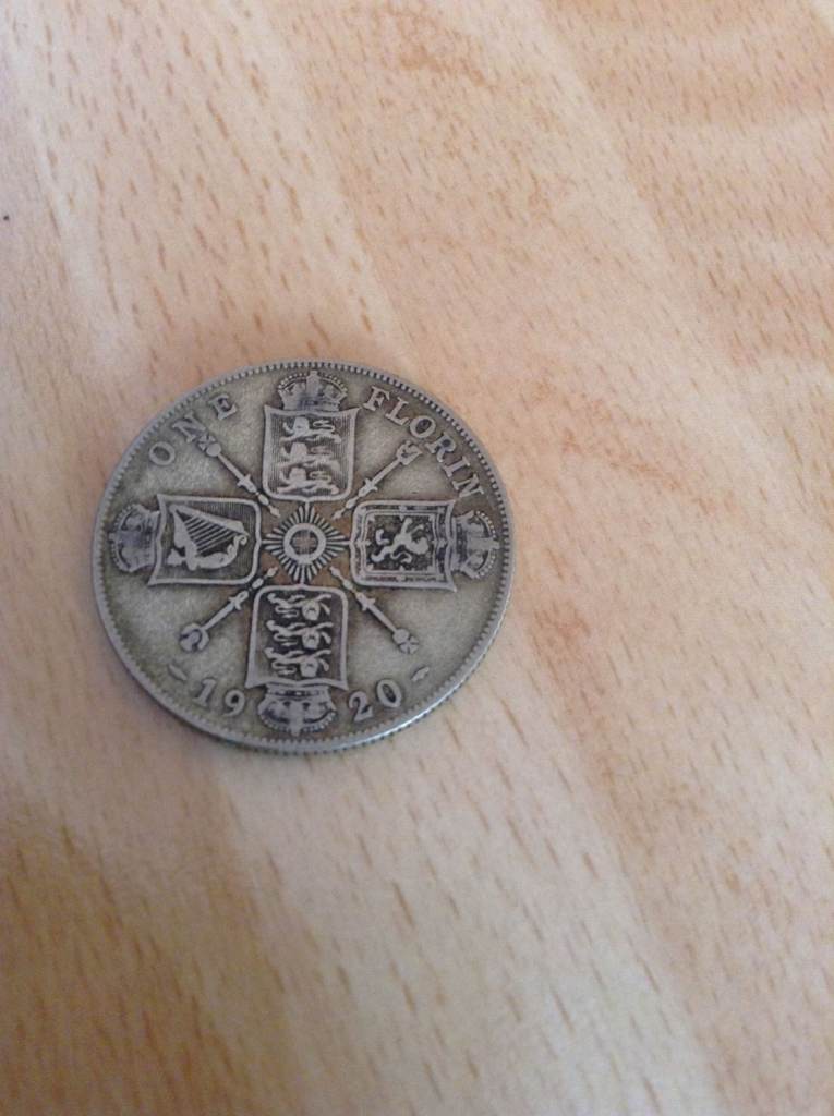 A 1920 George V One Florin Coin