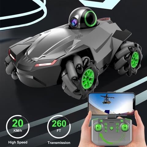 Explore The World Stunt RC Car With 1080P Wifi FPV Camera 90 Tilt Lens Omni Directional Mecanum