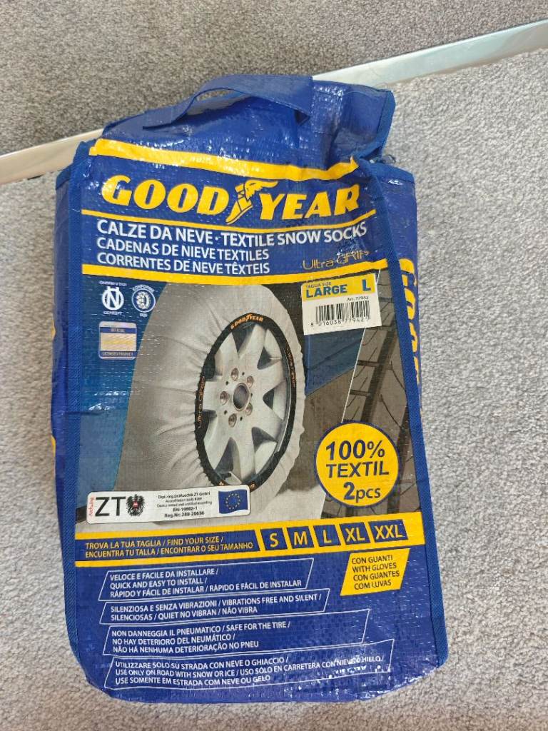 Goodyear Textile Snow Socks Size L – Brand New!